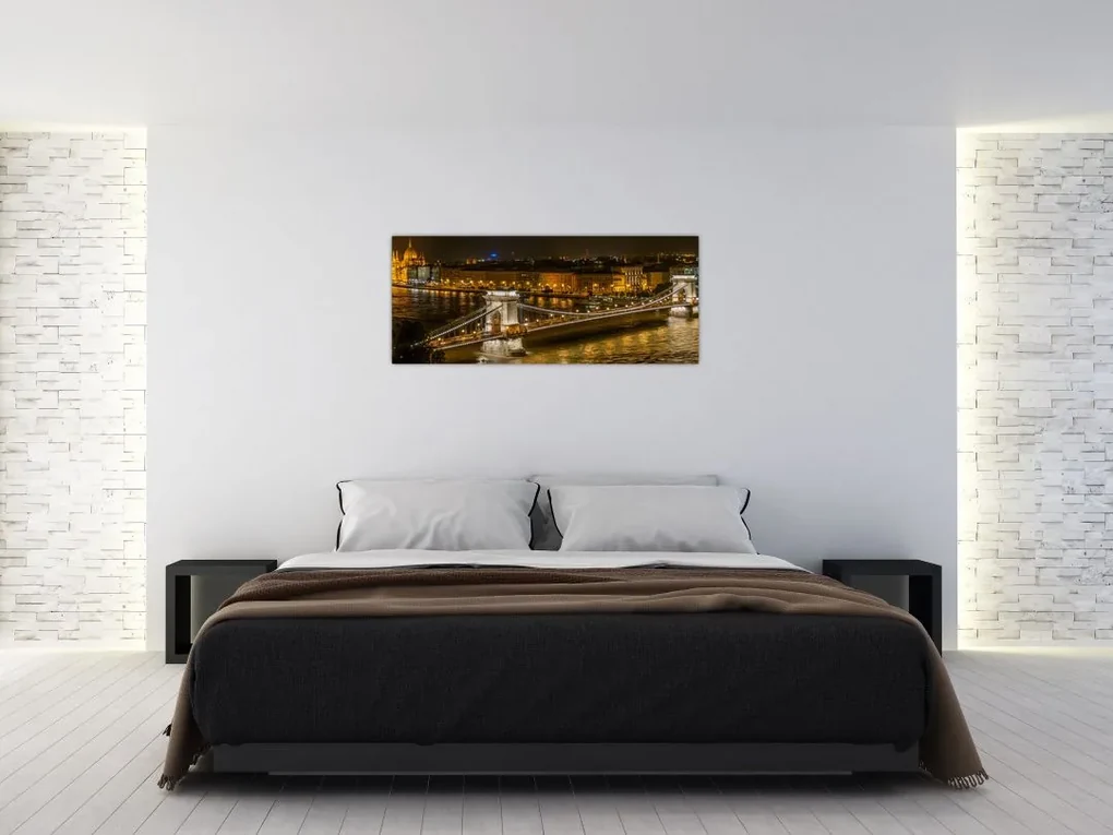 Obraz nočného mesta (120x50 cm)