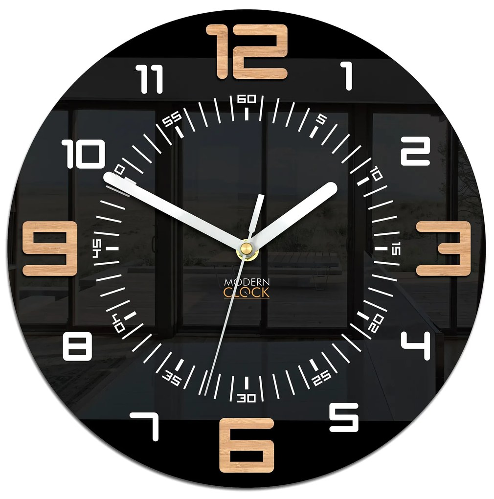 Nástěnné hodiny Alaska 28 cm černé