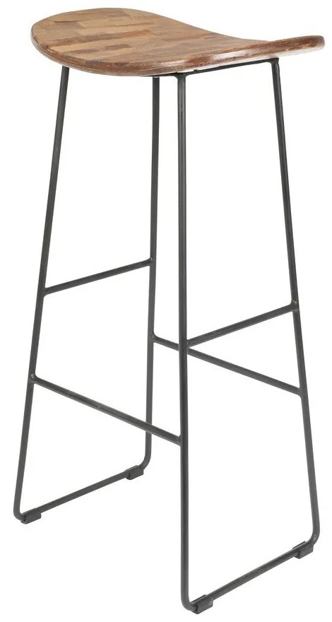 Barová stolička z teakového dreva v prírodnej farbe (výška sedadla 76 cm) Tangle – White Label