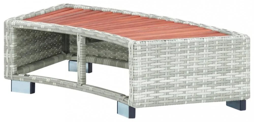 Schodík k vírivke polyratan / eukalyptus Dekorhome