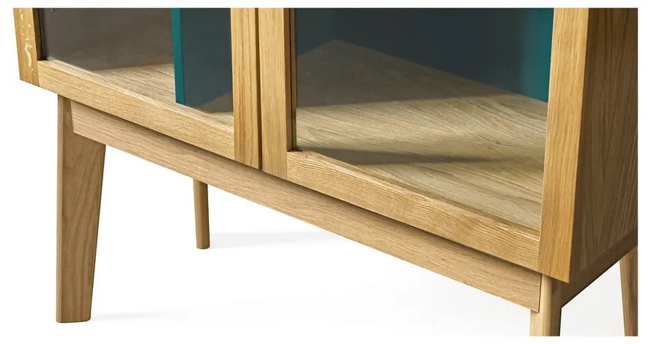 Tyrkysovomodrá vitrína Woodman Avon