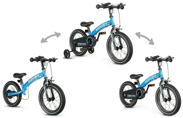 Detský bicykel Miniby 14" modrý