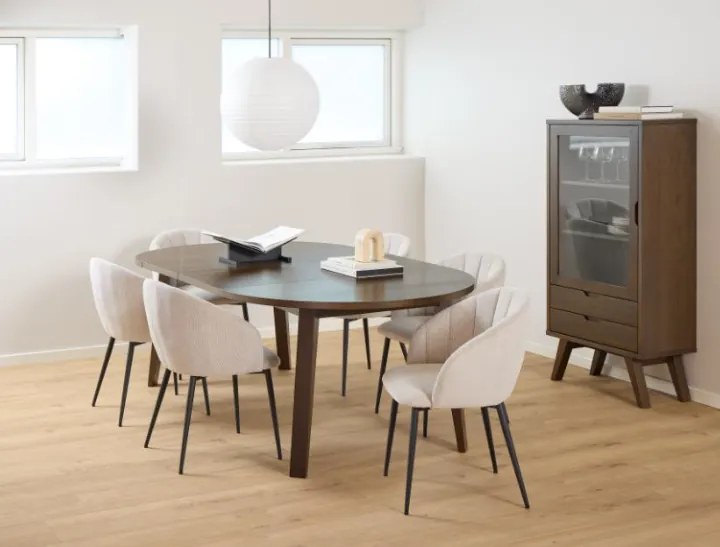 Vitrína A-LINE 145 cm dymový dub