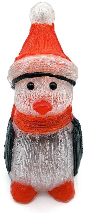 DECOLED LED světelný tučňák, 36 cm, s časovačem