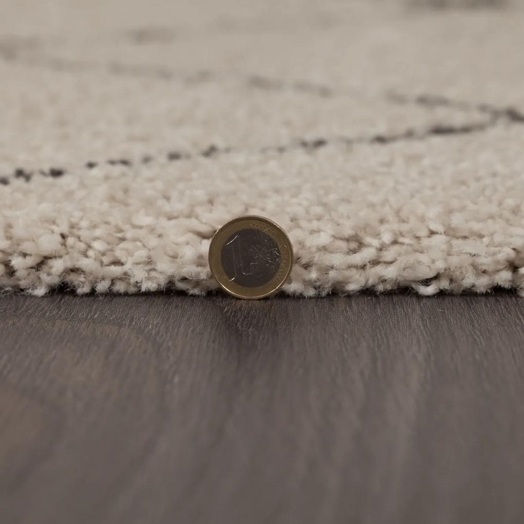 Flair Rugs koberce Kusový koberec DAKAR Imari Cream / Dark-Grey - 160x230 cm