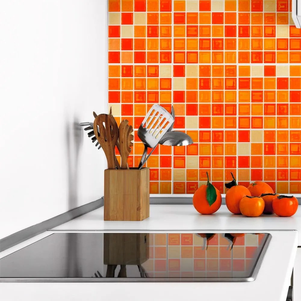 Súprava 9 dekoratívnych samolepiek na stenu Ambiance Mosaics, 10 × 10 cm