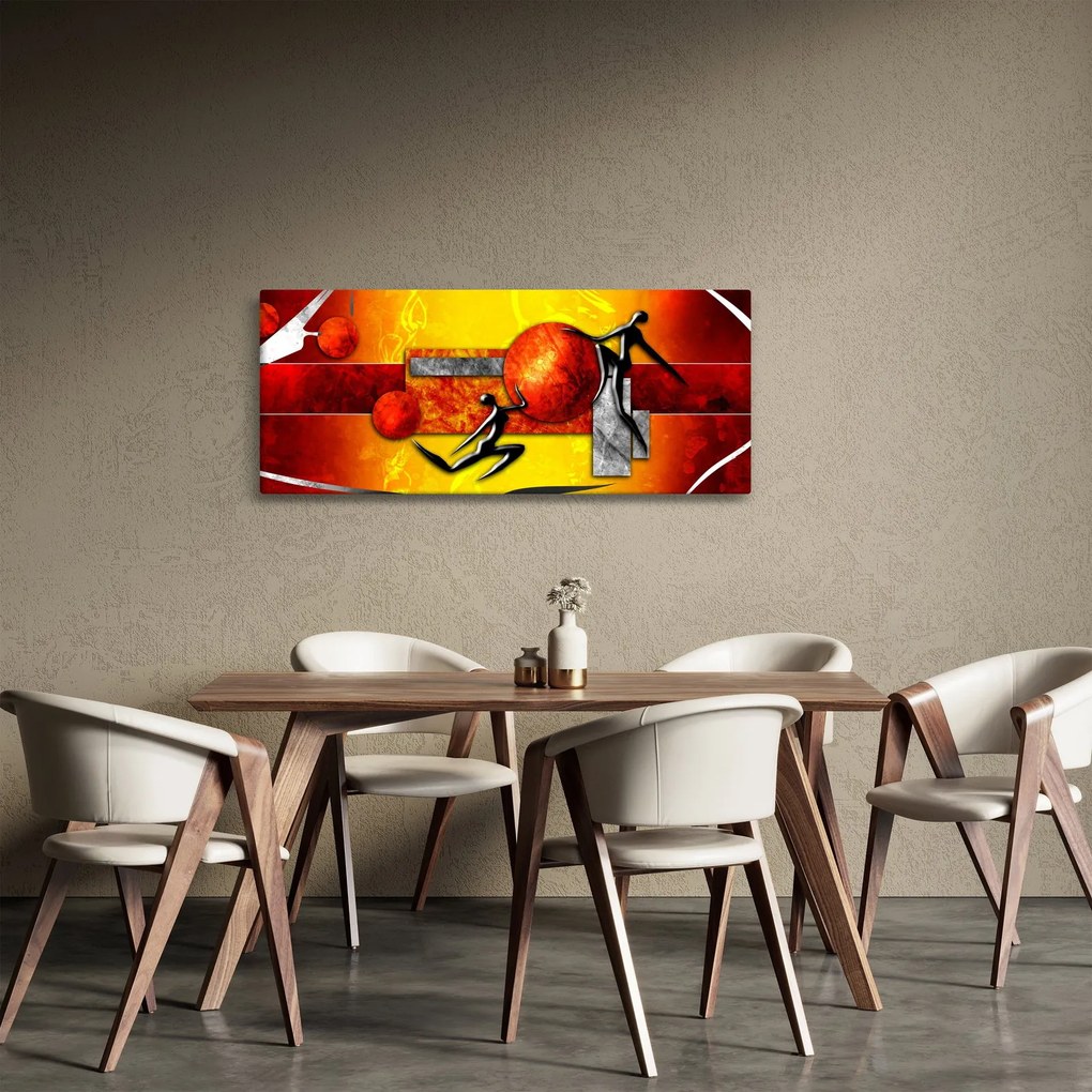 Obraz - Maľba ľudskosti (120x50 cm)