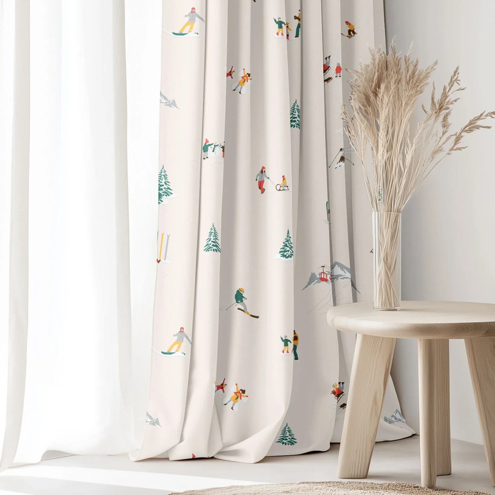 Goldea bavlnený záves - zimné radovánky 200x150 cm