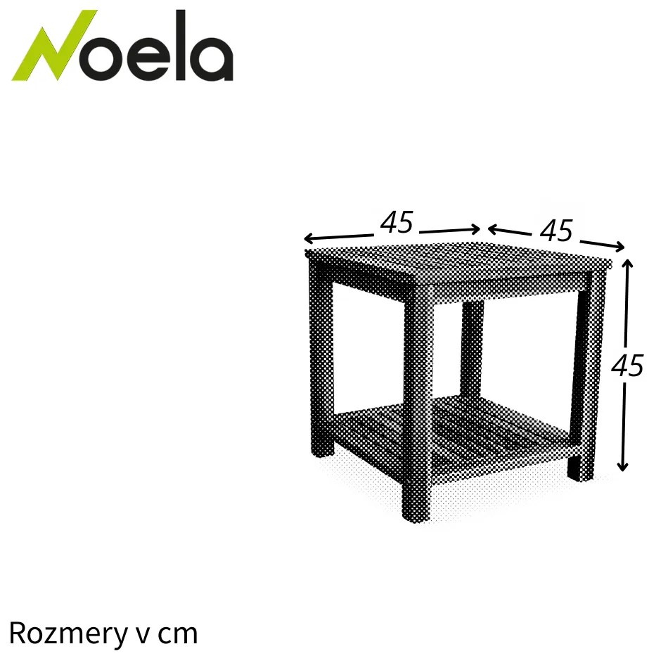 Noela Záhradný akáciový stolík Lotto