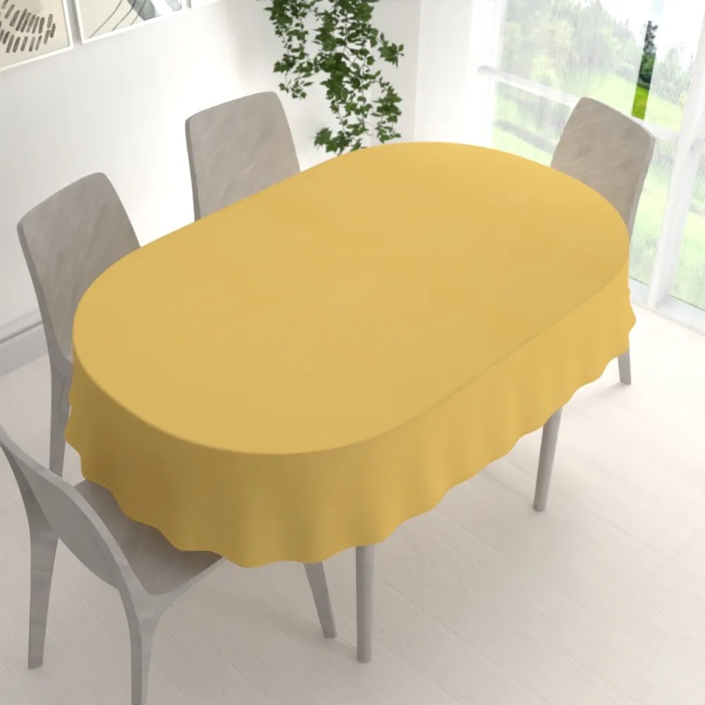 Biante Teflónový oválny obrus - Paris TF-127 Žltý 50x100 cm