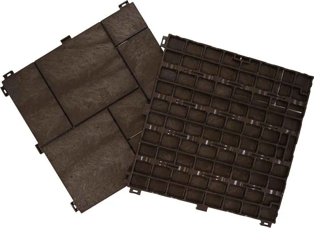 Gumová dlaždica STONE MOSAIC 30 x 30 cm, hnedá MHEU5100589