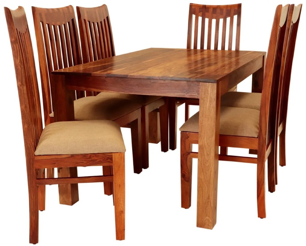 furniture-nabytek.cz - Jedálenský set pre 6 osôb Gani z indického masívu palisander
