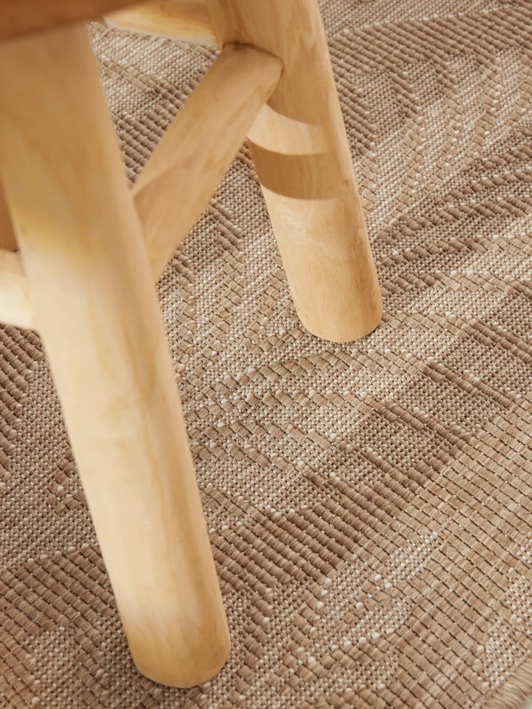 NORTHRUGS, Kusový koberec Duet Liora 106247 Beige/White - na von aj na doma, 200x290, béžová, chodba / predsieň