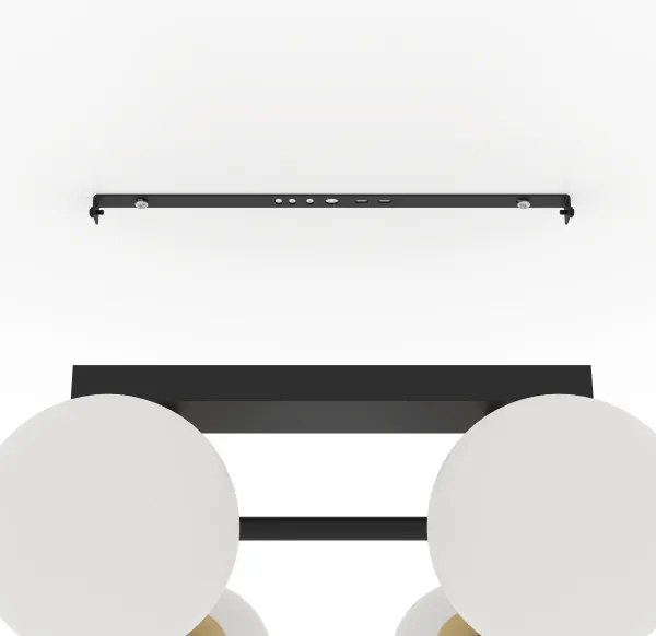 Eglo 390176 - Prisadený luster PAZ 6xE14/40W/230V zlatá/čierna