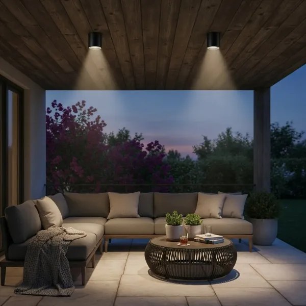 Ideal Lux - Kúpeľňové bodové svietidlo GUN 1xGU10/28W/230V IP44 čierna