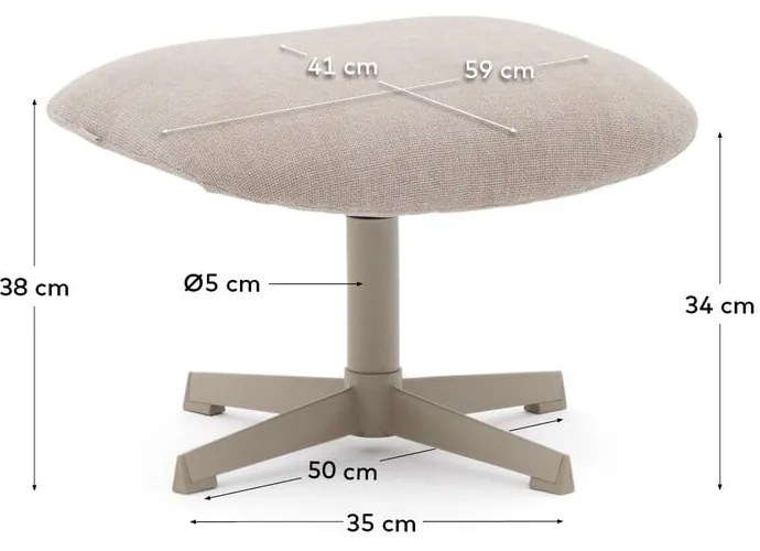 Béžová podnožka Jaspe – Kave Home