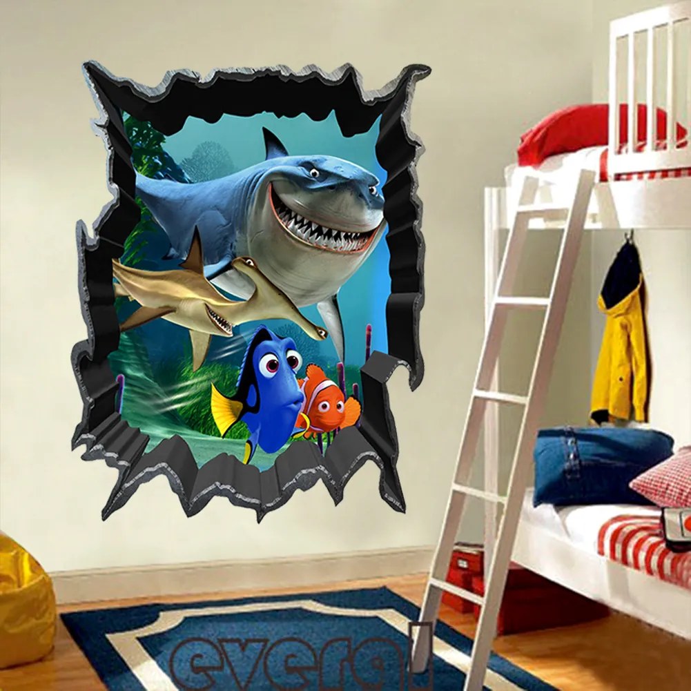 Veselá Stena Samolepka na stenu na stenu Hľadá sa Nemo a Dory
