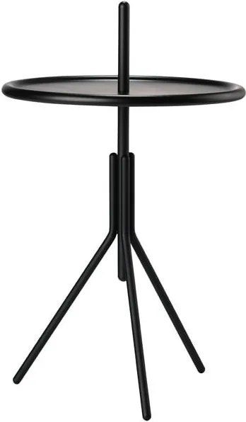 Čierny kovový odkladací stolík Zone Inu, ø 33,8 cm