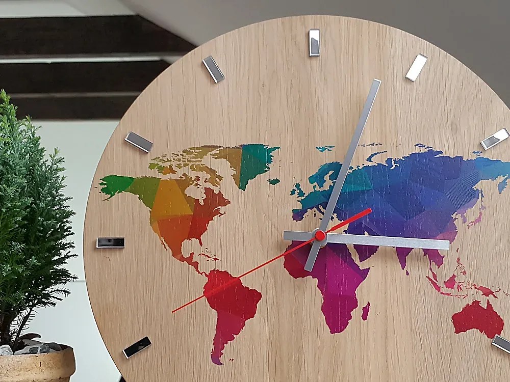 Nástenné hodiny World Wood hnedé