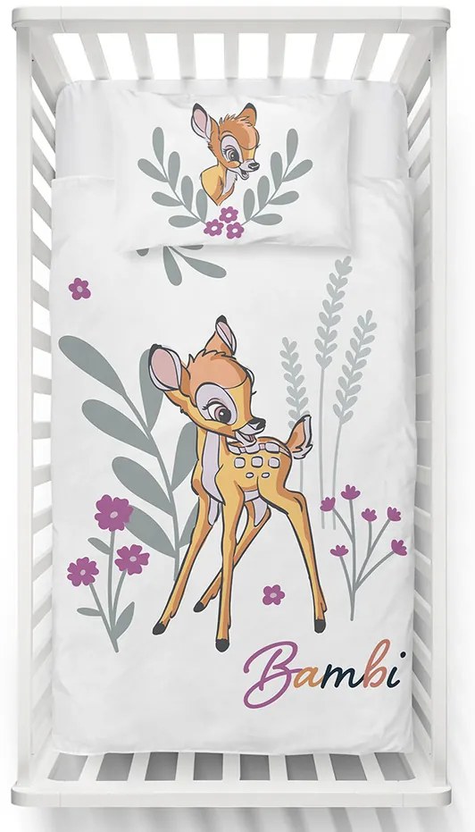 Detské povlečenie do postieľky Bambi Kvetinový Svet, 100 x 135 cm, 40 x 60 cm
