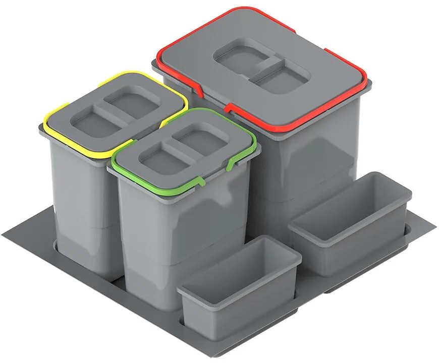 Nádoba na odpad Praktiko 60 trojdielna (1x20l + 2x9l)