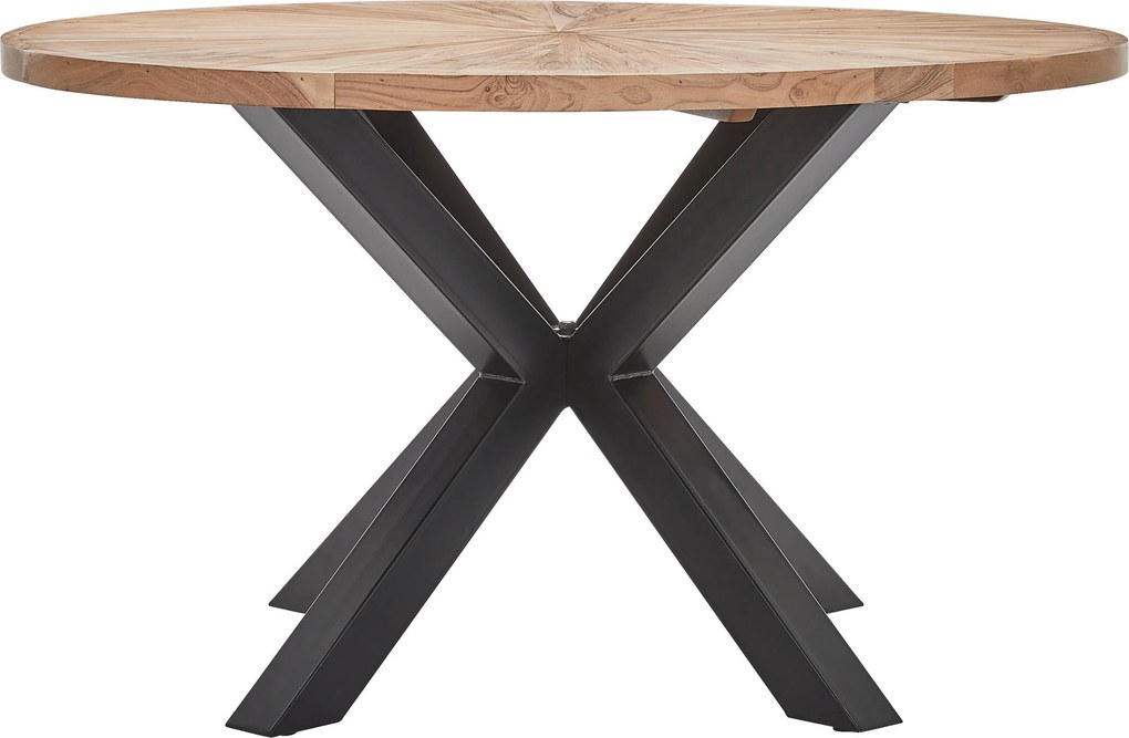 XXXLutz JEDÁLENSKÝ STÔL, akácia, čierna, farba akácie, 130/130/76 cm Livetastic - Stoly - 000377008903