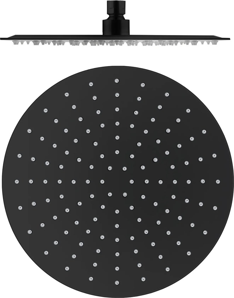 Slezák - RAV Hlavová sprcha okrúhla kovová ø 30 cm - KS0001CMAT, Čierna mat