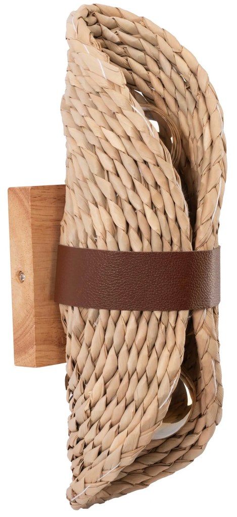 Toolight Toolight, nástenné svietidlo 2xE27 APP1502-1W, prírodná hnedá, OSW-036907