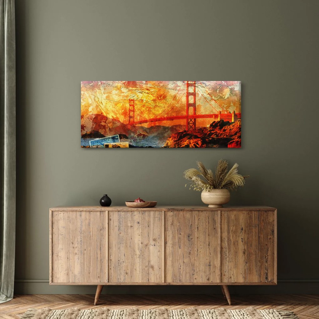 Obraz - Golden Gate, San Francisco, Kalifornia (120x50 cm)