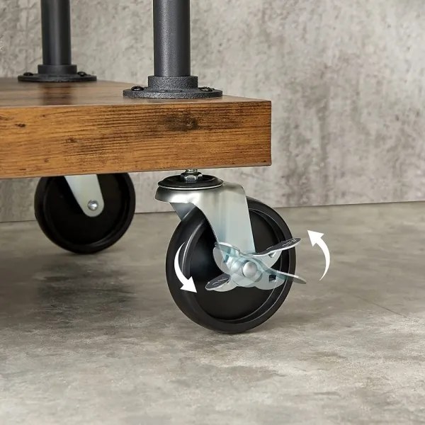 Mobilný stojanový vešiak LINEA hnedý/čierny