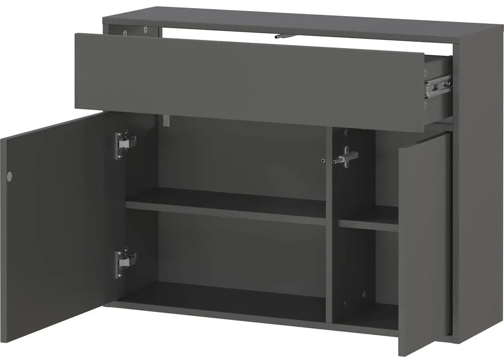 Antracitová skrinka 83x63x25 cm Ameca 2.0 – Germania
