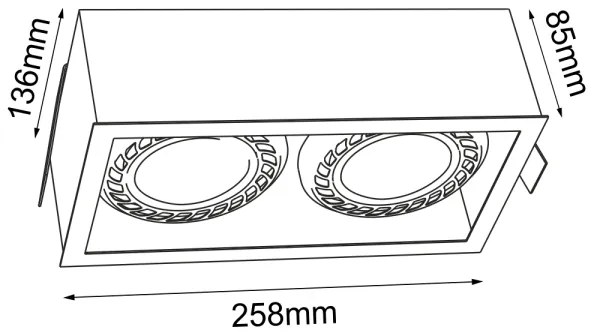 Brosline 3275 - Podhľadové svietidlo CAGE 2xGU10/18W/230V biele