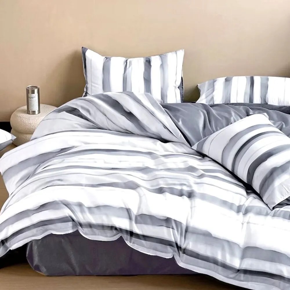 Posteľné obliečky Homa KORSA GREY 7-dielna sada 140x200 cm