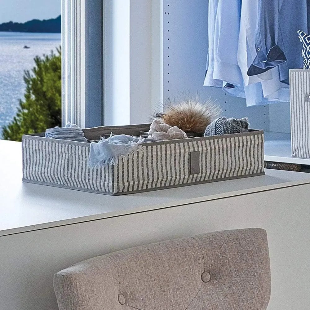 Zeller Present Organizér na spodnú bielizeň, 12 priehradiek 44x34x11, prúžok