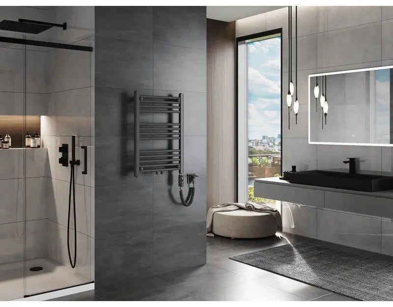 Mexen Mars, elektrické vykurovacie teleso 700 x 500 mm, 300 W, antracitová, W110-0700-500-2300-66