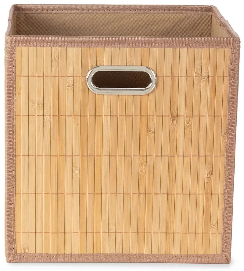 Bambusový úložný box v prírodnej farbe 31x31x31 cm – Compactor