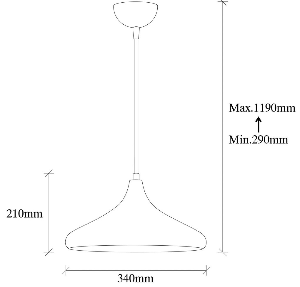 Stropné svietidlo BAREK medené