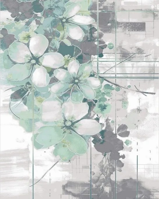 Koberec Myra 1532 GREEN – zeleno-sivý obdĺžnikový koberec Rozmer: 180x260 cm