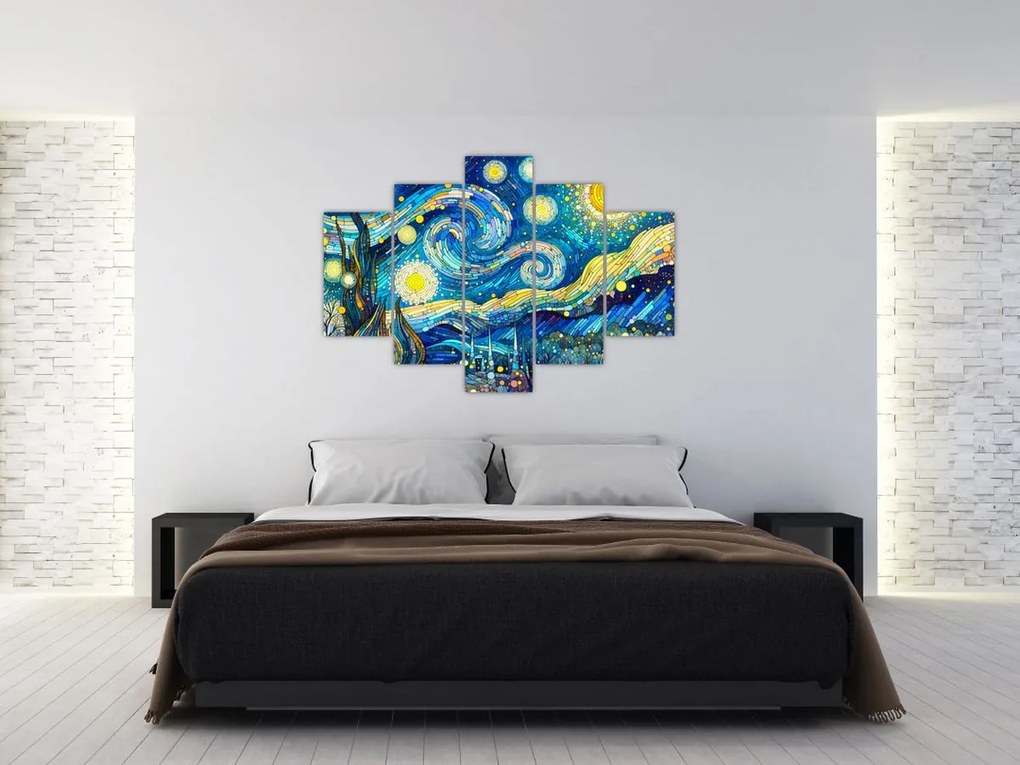 Obraz – Mozaika hviezdnej noci (150x105 cm)
