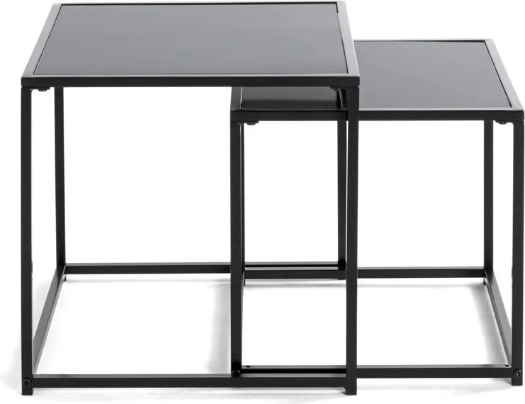 Sada 2 ks stolíkov York, čierne