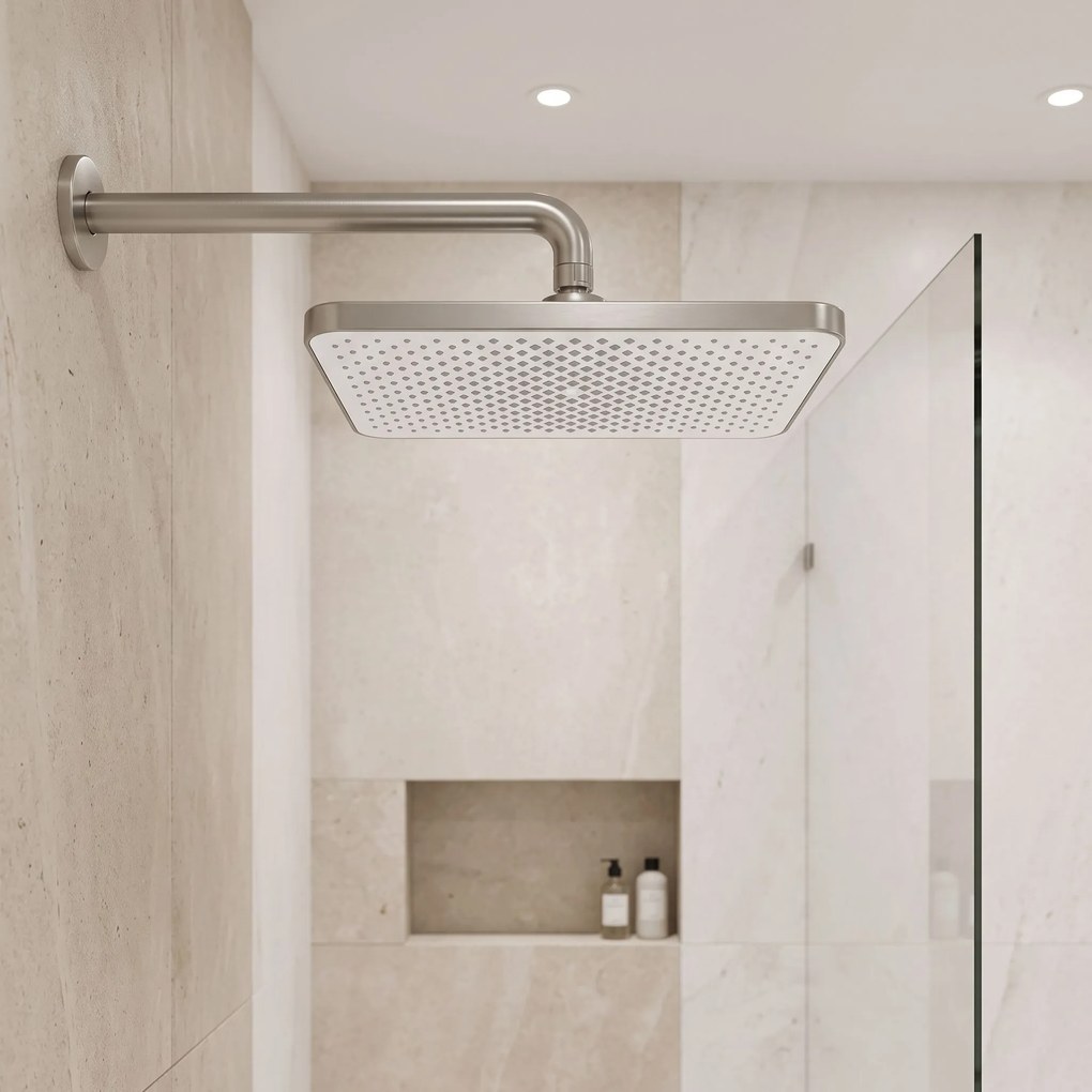 Rea Rea, obdĺžniková dažďová sprcha 380x210 mm, JS-032, brúsená oceľ, REA-P0394