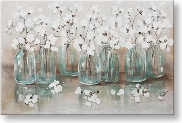 Maľovaný obraz na stenu KVETY 120x80 cm