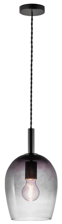 Nordlux - Závesný luster na lanku UMA 1xE27/40W/230V Ø 18 cm čierna/dymová