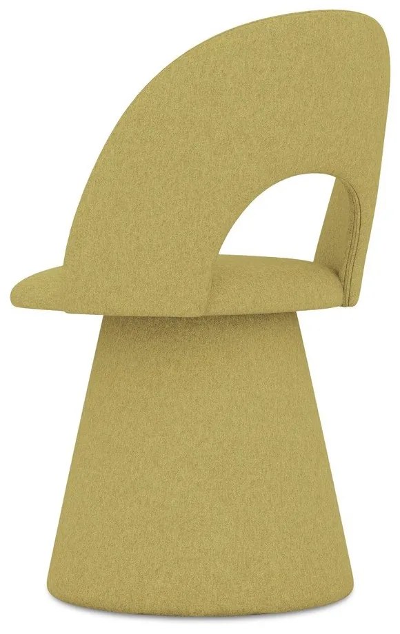 Žlté čalúnené jedálenské kreslo Kalo – Makamii
