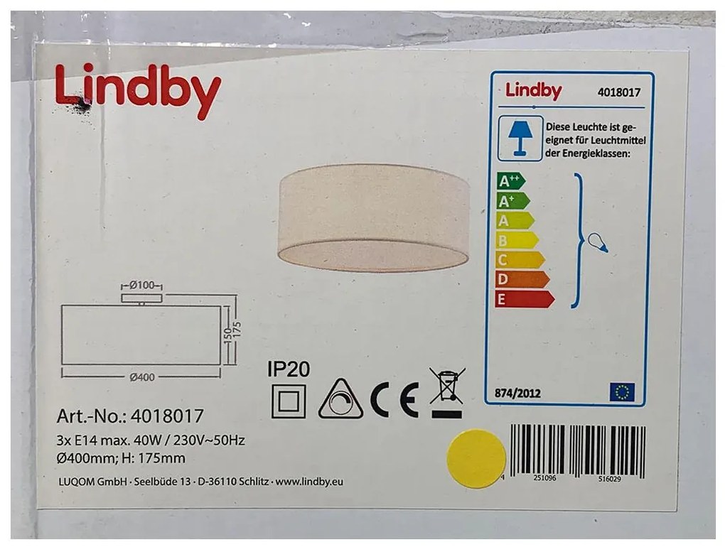 Lindby Lindby - Stropné svietidlo HENRIKA 3xE14/40W/230V biela LW1464