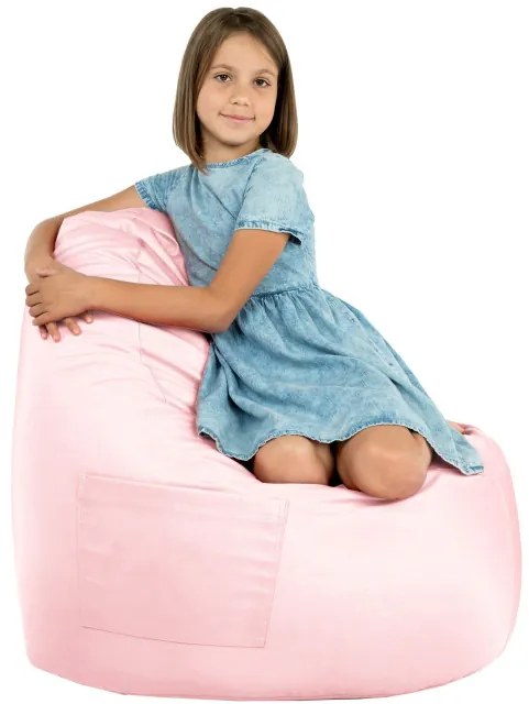 Kreslo Porto ekokoža metalic ružové