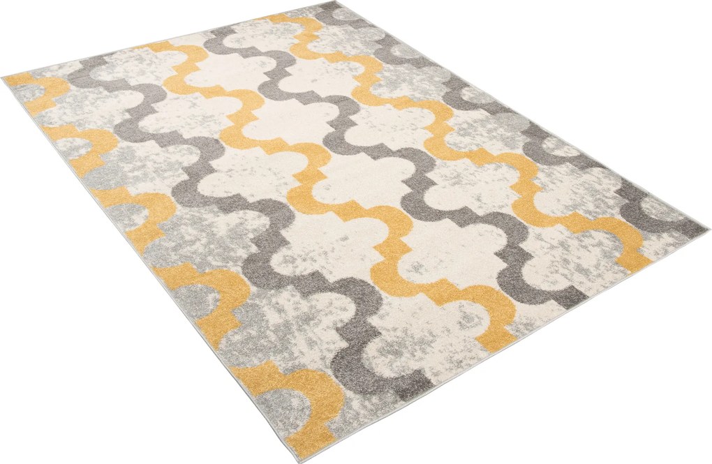 TA Koberec C941A BIELA/ŽLTÁ AZÚROVÁ Rozmer: 160x220 cm