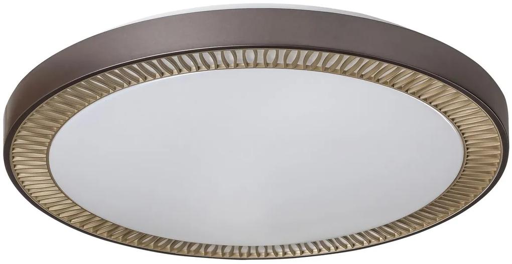 RABALUX LED moderné stropné osvetlenie MATEA, 40W, teplá-studená biela, hnedé, zlaté, 50cm, okrúhle