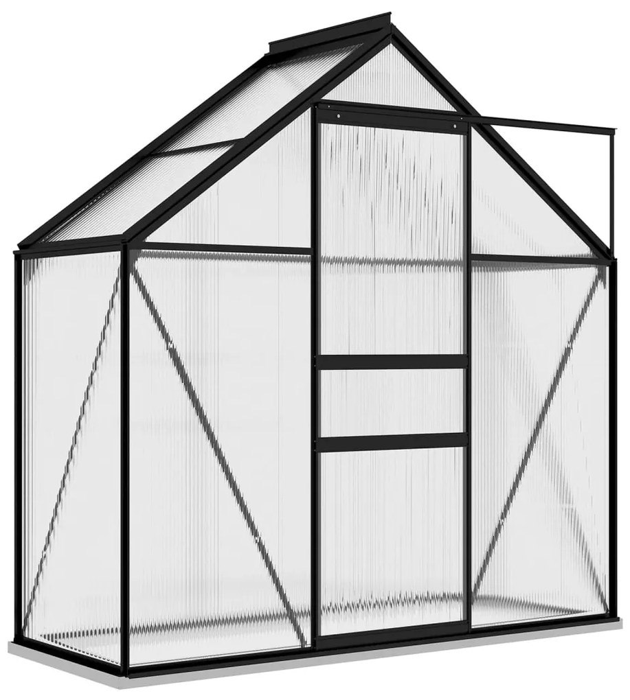 vidaXL Skleník, antracitový, hliník 1,33 m²