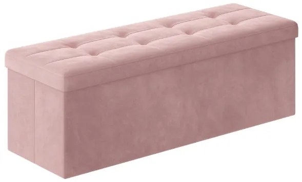 Taburet s úložným priestorom OTTOMAN 110x38 cm, ružový